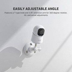 Holicfun Wall Mount for Eufy Security Indoor Cam E30/E220/C220/C210, 360° Adjust