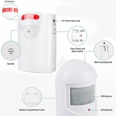 Wireless Motion Sensor System Driveway Garage PIR Alarm Alert Security Indoor US