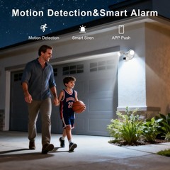 4K Floodlight Security Camera,Security Camera Outdoor with a 32GB Micro SD Ca…