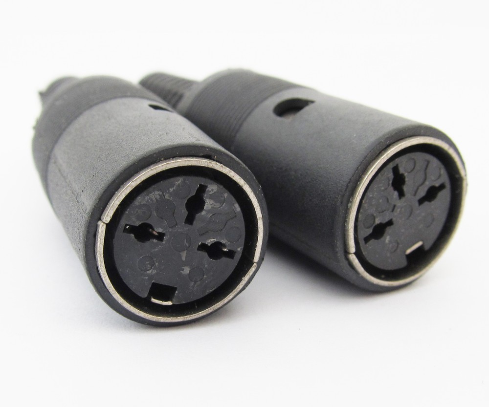 100pcs DIN Male Plug Female Connector w/ Black ABS Plastic Handle 3pin to 8pin