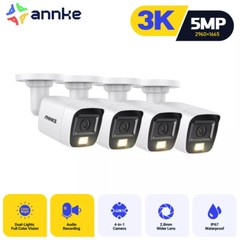 ANNKE 4in1 HD 3K Security Camera 5MP Outdoor Color Night Vision Audio Recording
