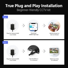 ANNKE Wireless 8CH 5MP NVR 3MP Two Way Audio WiFi CCTV Security IP Camera System