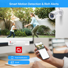 ZOSI H.265+8CH 5MP Lite DVR Security Camera System 1080P Home IR Night CCTV IP66