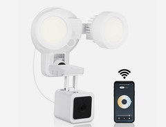 4 lot Wasserstein 3-in-1 Floodlight Charger Mount Wyze Cam V3 1500 Lumens White