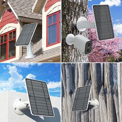 US Solar Panel For USB Outdoor Power Camera Security Cam Battery Charger 3W 5V