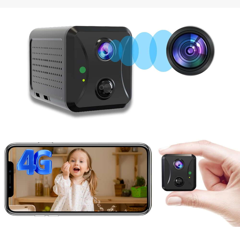 4G LTE Cellular Security Camera with SIM & Memory Card, PIR Sensor, Portable