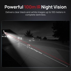 Vikylin 4K 8MP 25X Zoom PoE Security Camera PTZ Auto Tracking Outdoor 2Way Audio