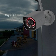 (2-Pack) Wireless Outdoor Security Camera Night Vision with Wifi Cloud Service