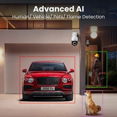 ZOSI 4K 2TB NVR 5MP PoE Security Camera System PTZ Person Vehicle Detect Home