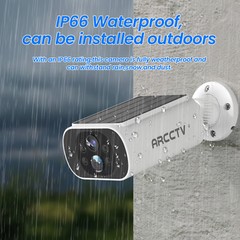 ARCCTV 4MP Wireless Solar Battery Wifi Home Security Camera System Outdoor Audio