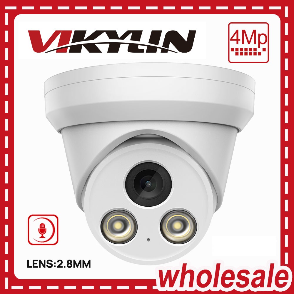 Vikylin 4MP Full color IP Security Camera Built-in Mic Human Vehicle Detection