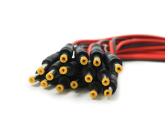 DC Power Pigtail Cable Plug 18AWG 2.1mm x 5.5mm 12V 5A Male & Female Pack Lot