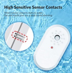Water Sensor Alarm Leak Detector -95dB Audio Alarm for Water Detection with Leak
