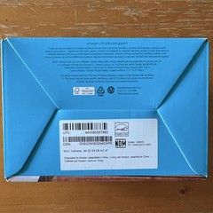 Amazon Echo Dot with Clock Alexa Smart Speaker Blue Fabric AUX Bluetooth Wi-Fi