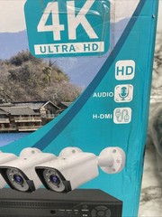 Video Surveillance Outdoor Security Camera System, 4K Ultra HD, New