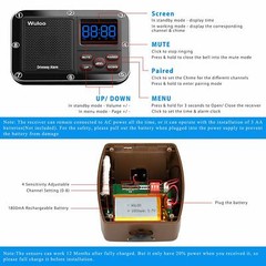 Wuloo Driveway Alarm Wireless System Solar Power Motion Sensor for Home Security