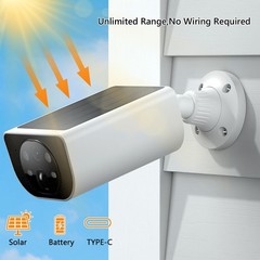 Wansview Wireless Security Camera Outdoor 2K Solar Powered WiFi Human Detection