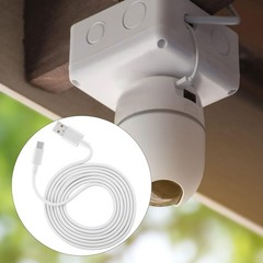 BTFO 10ft/3m USB-A to Micro USB Power Cable for Indoor Cam 3m/10ft, white