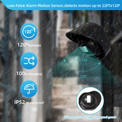 Waterproof 656ft Wireless Driveway Alarm Motion Sensor Alarm Indoor Outdoor H2C8