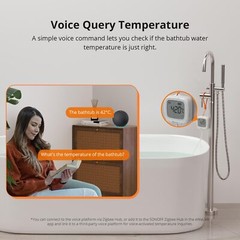 SONOFF SNZB-02LD Zigbee Waterproof Temperature Sensor LCD Display APP Monitoring