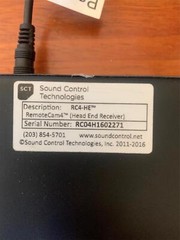 SOUND CONTROL TECHNOLOGIES RC4-HE HEAD END REMOTECAM4 DIGITAL SINGLE CABLE LINK
