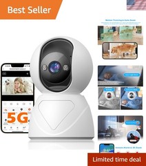 AI-Powered Indoor Security Camera with Auto-Focus, Siren & Cloud Storage