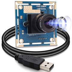 1080P USB Module – HD Webcam Board with 3.6mm Lens and 1/2.7” CMOS OV2710 Se…