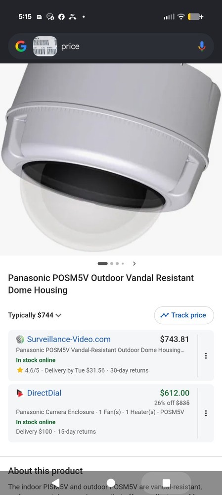 Panasonic By Videolarm Posm5v