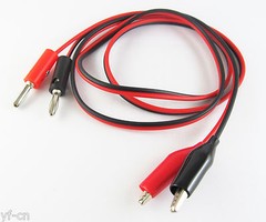 100 pairs 1M/3.3FT Alligator Clip to 4mm Banana Plug Electrical Test Cable Leads