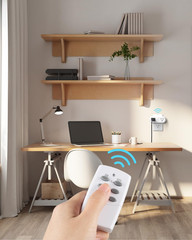 Wireless Remote Control Outlet with 2 Individual Switch Control, Compact Design