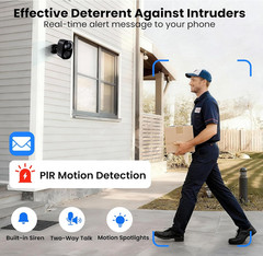 2K Wireless Security Camera Outdoor 5G WiFi Color Night Vision Free Cloud Storag