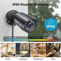 ZOSI 8CH H.265+ 5MP Lite DVR 2MP CCTV Home Security Camera System IR Night IP66