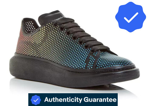 Alexander McQueen Oversized Degrade Leather Sneakers BLACK-MULTI NEW AUTHENTIC ✔
