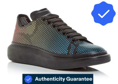 Alexander McQueen Oversized Degrade Leather Sneakers BLACK-MULTI NEW AUTHENTIC ✔