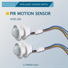 2 Pcs PIR Motion Sensor Smart Switch Infrared Light 110V to 220V Time Delay