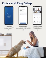 Indoor 2K, Pet with App, WiFi Cameras for Home for Dog/ Baby Monitor/Elder Pa…