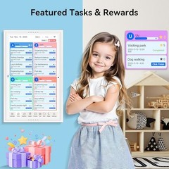 Missfly 15.6 Inch Smart Digital Wall Calendar, Touchscreen 15.6 inch White