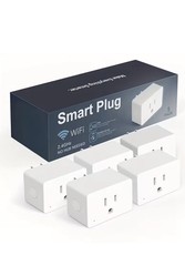5 Packs WiFi Smart Plugs | 15A, Timer & Group Control, APP Remote Access.
