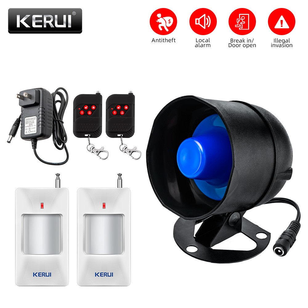 Wireless DIY Easy Install Security Alarm System 110dB Loud Home Siren Set
