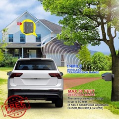 HTZSAFE Solar Driveway Alarm 1 Receiver 2 Sensors