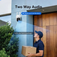 8MP PTZ Security Camera System Outdoor Wireless 12” Monitor for Home Security
