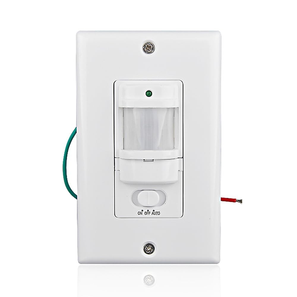 Motion Sensor Light Switch 110V Single Pole Wall Occupancy Sensor