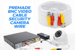 White Premade Siamese Cable BNC Video + DC Power Cord 10ft – 100ft Pack Lot