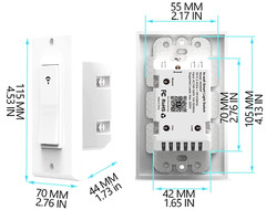 Smart WIFI In-Wall Switch For Alexa Google Home APP No Remote Control&Schedule