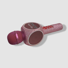 Wireless Express Pink Bling Edition Karaoke Microphone/Bluetooth Speaker