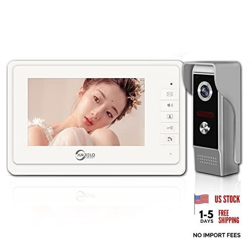 7” Color Wired Video Door Phone Intercom System for Home Indoor Monitor
