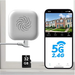 Elegant 2K Window Camera with 32GB SD Card – AI Motion Detection & Night Vision