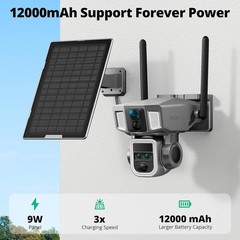 Dragon Touch 4G LTE Cellular Security Camera, 4K Wireless Outdoor Solar Camera 1