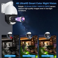 JideTech 4K 8MP Outdoor PTZ IP PoE Camera 200x Hybird Zoom Full Color PTZ Camera