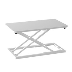 Decoholic White Small Single 24 Inch Scissors Lift Keyboard And Mouse Riser